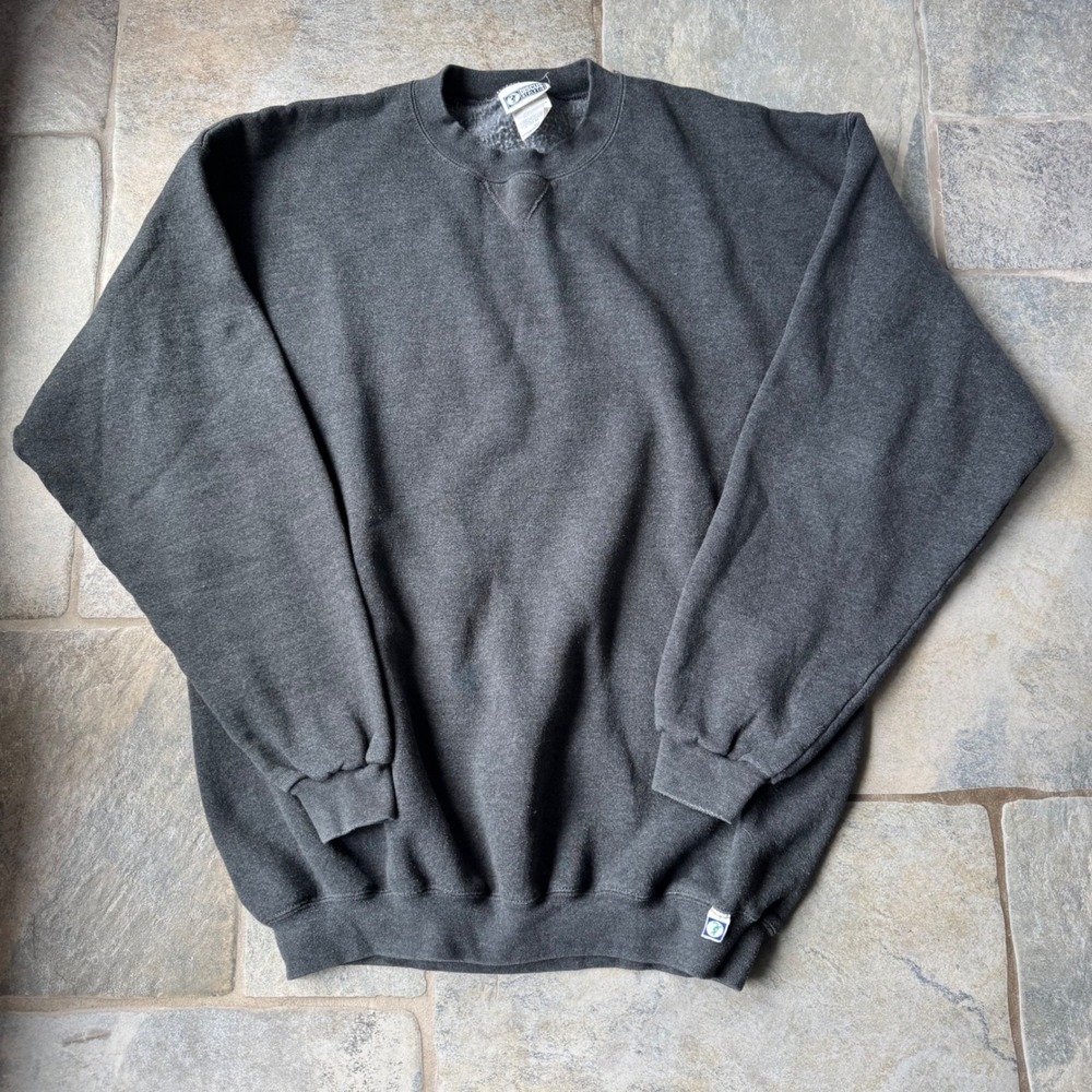 Vintage 90s Discus‎ Athletic Charcoal Gray Crewneck Sweatshirt XLT